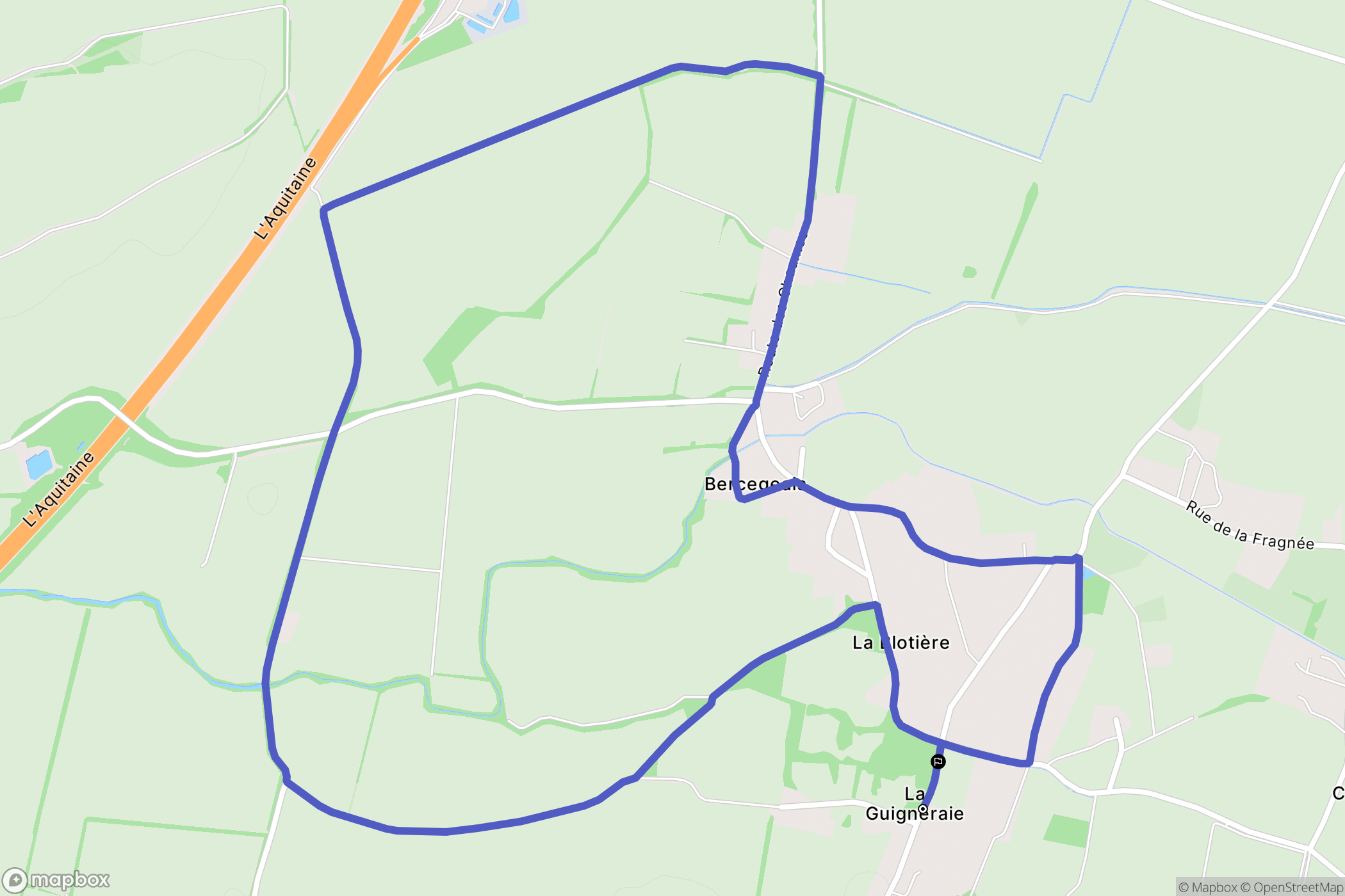 Marigny : carte du parcours de randonnée - France