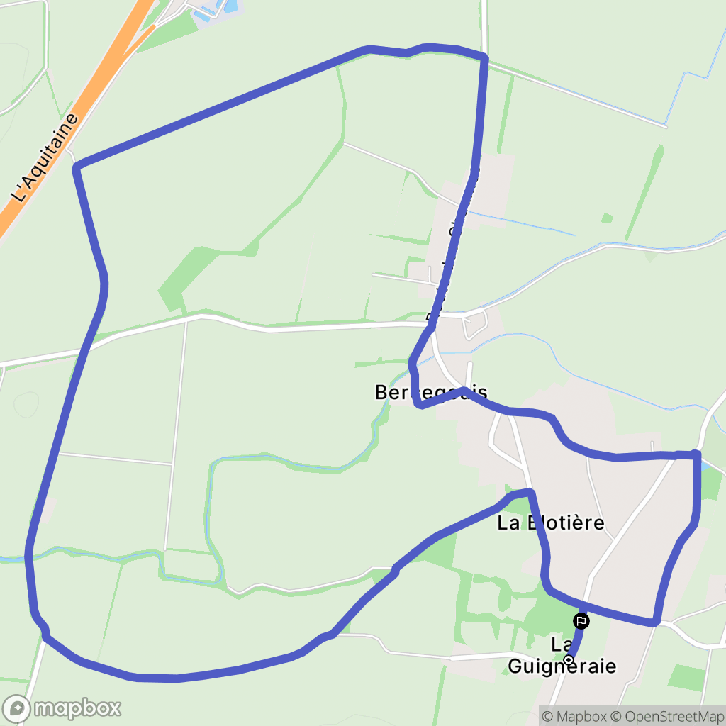 Marigny : carte du parcours de randonnée - France