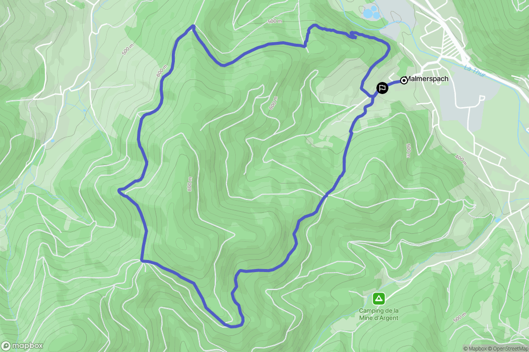 Malmerspach : carte du parcours de randonnée - France