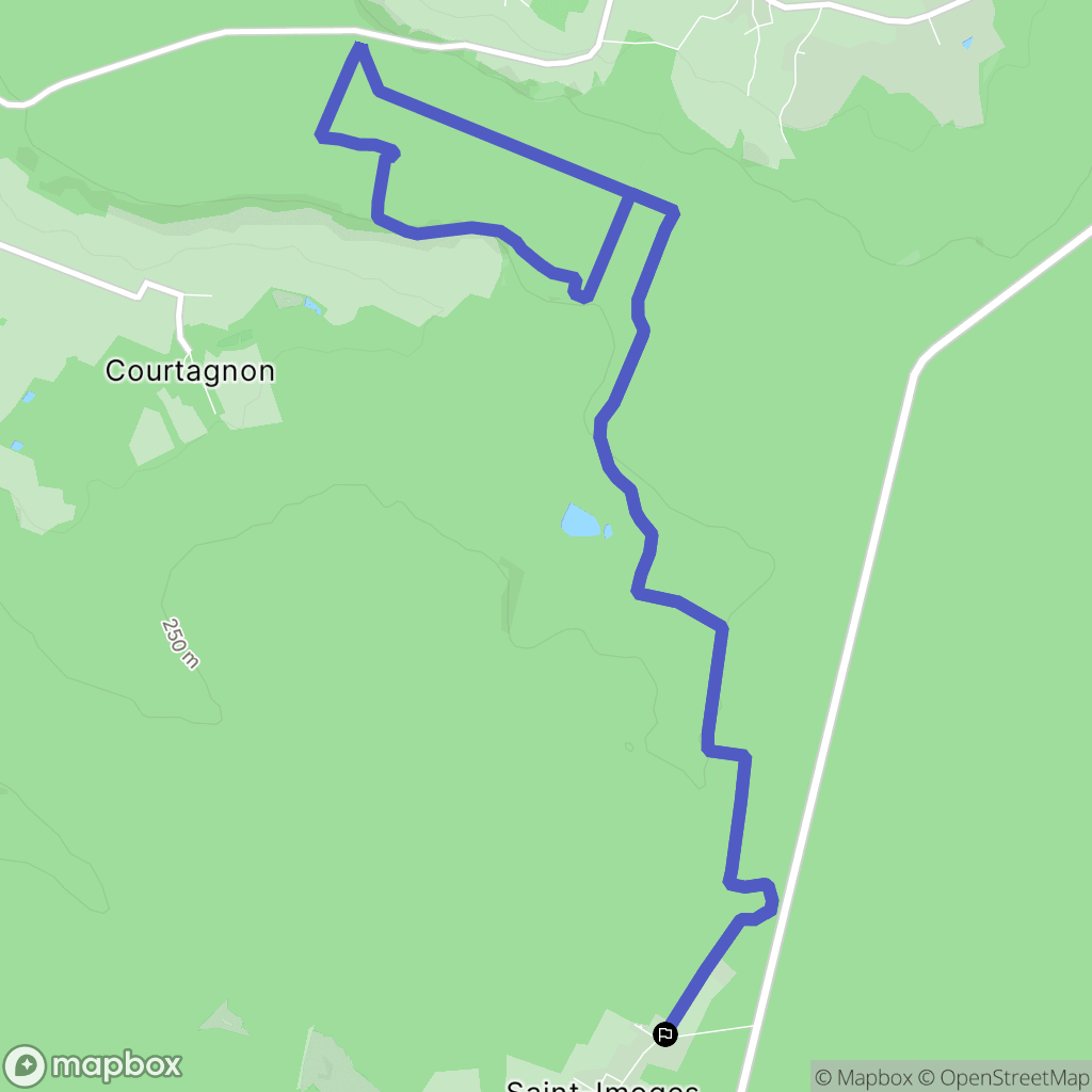 Saint-Imoges : carte du parcours de randonnée - France