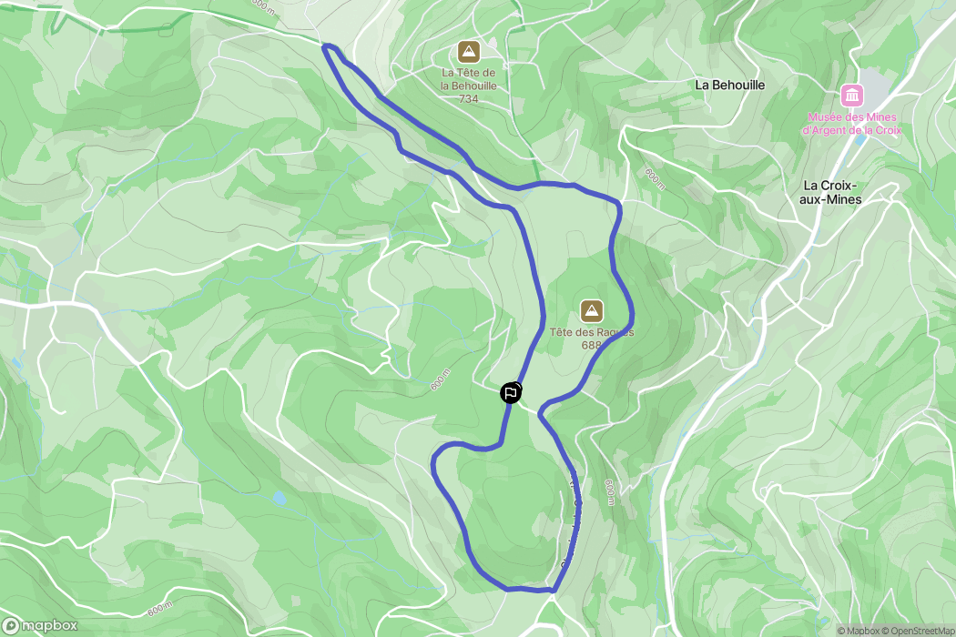 Mandray : carte du parcours de randonnée - France