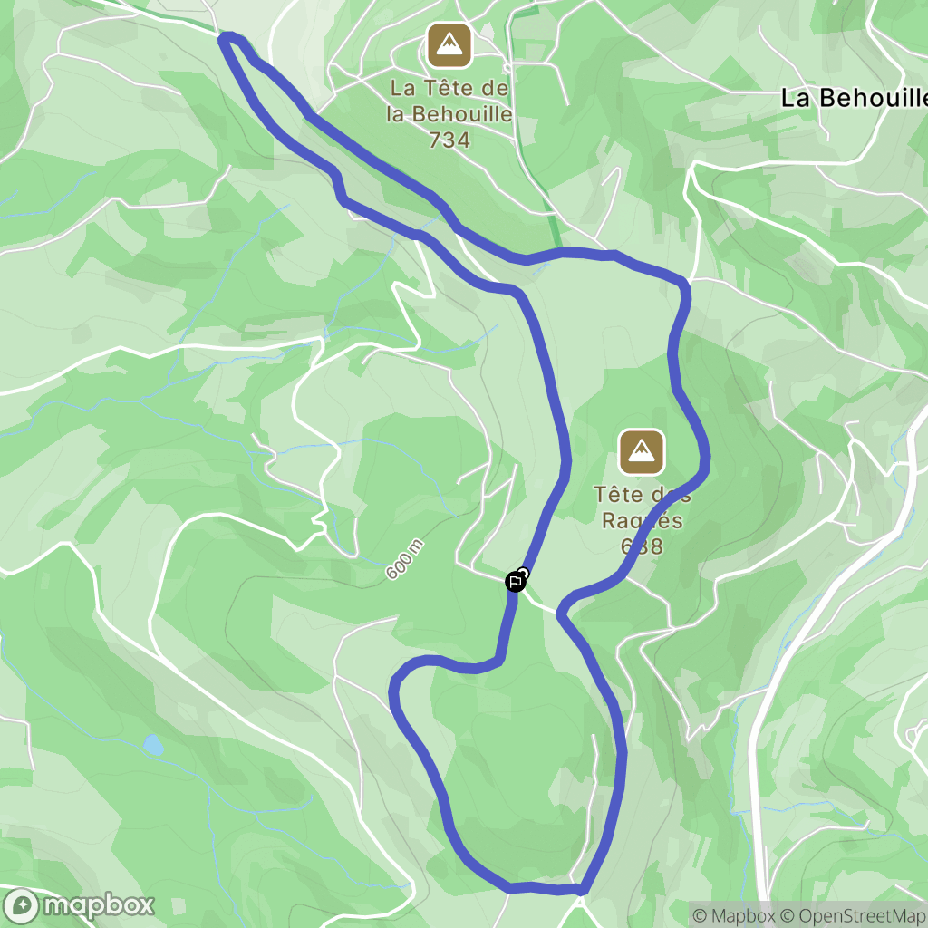Mandray : carte du parcours de randonnée - France