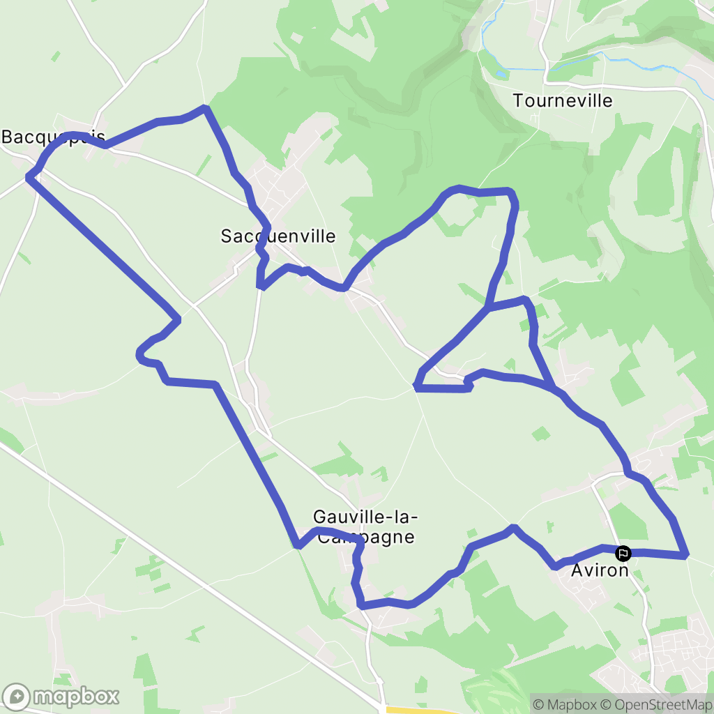 Aviron : carte du parcours de randonnée - France