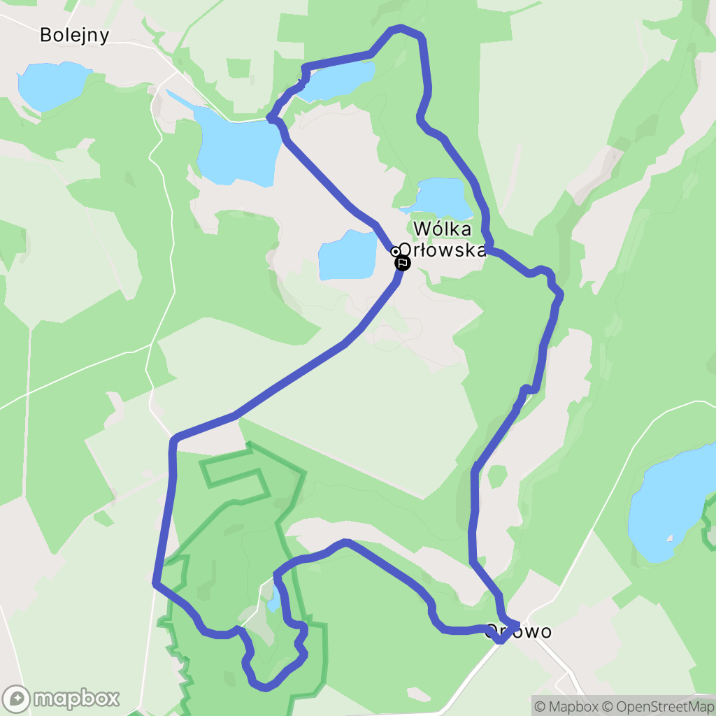 Wólka Orłowska: mapa trasy - Poland