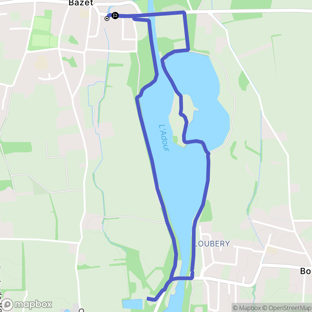 Bazet : carte du parcours de randonnée - France