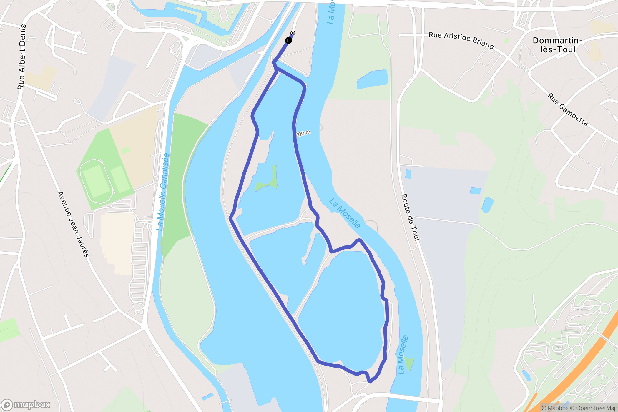 Toul : carte du parcours de randonnée - France