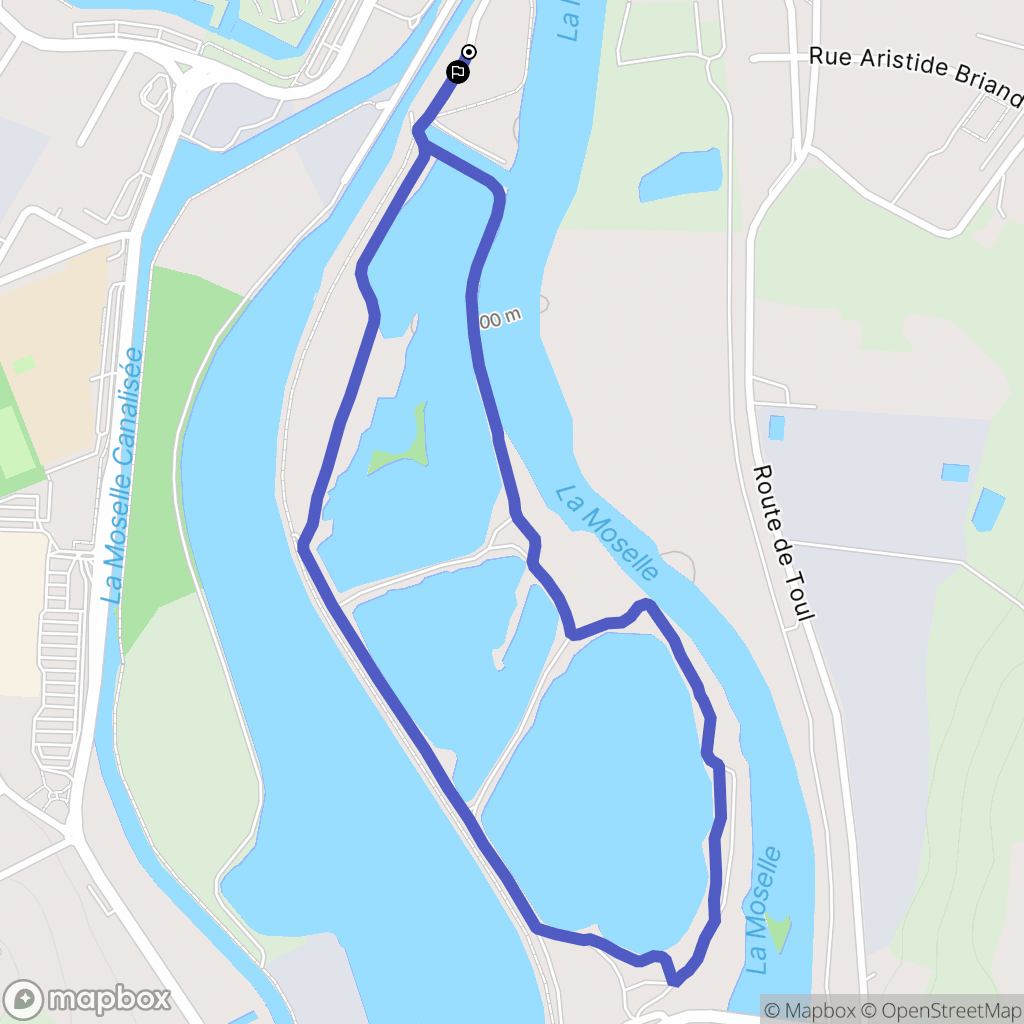 Toul : carte du parcours de randonnée - France