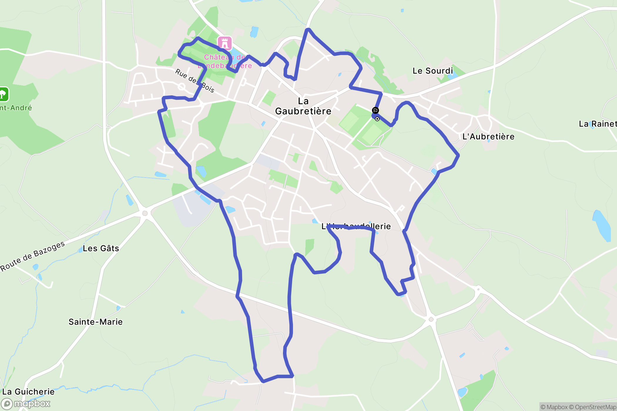 La Gaubretière : carte du parcours de randonnée - France