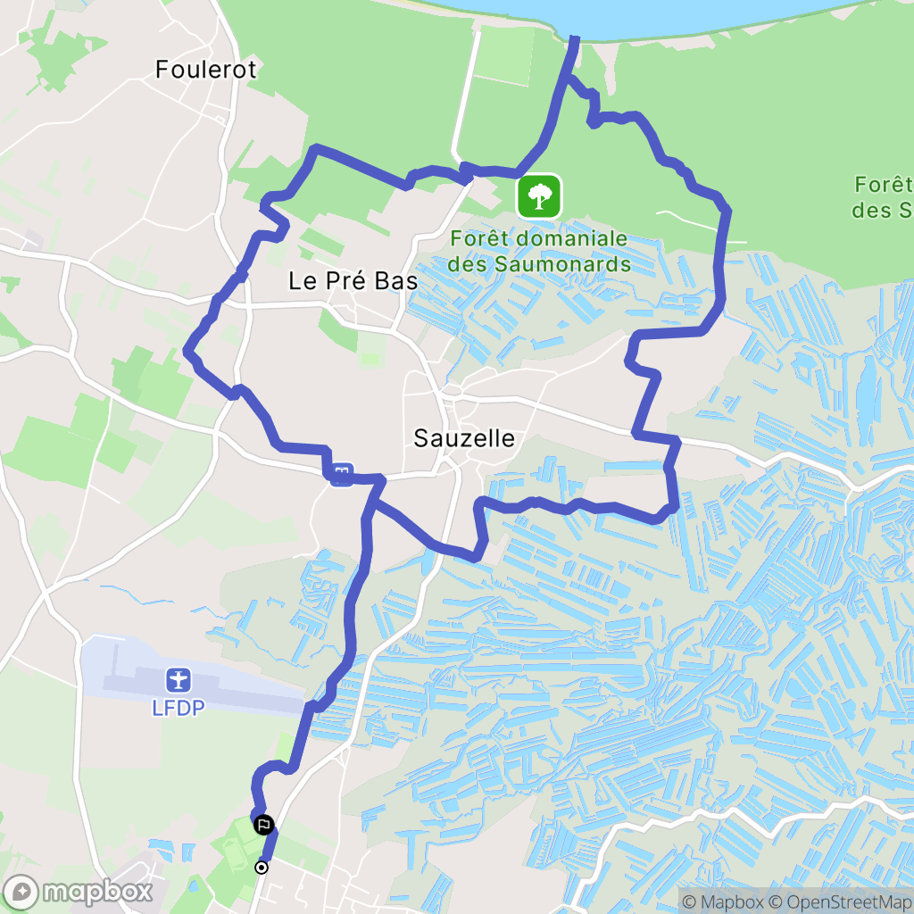 Saint-Pierre-d'Oléron : carte du parcours de randonnée - France