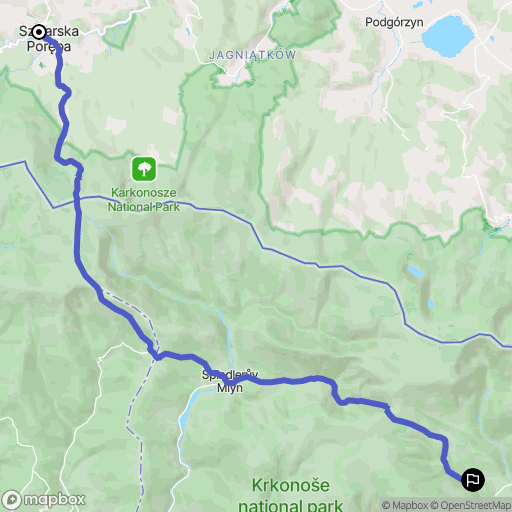 Szklarska Poręba: mapa trasy - Poland