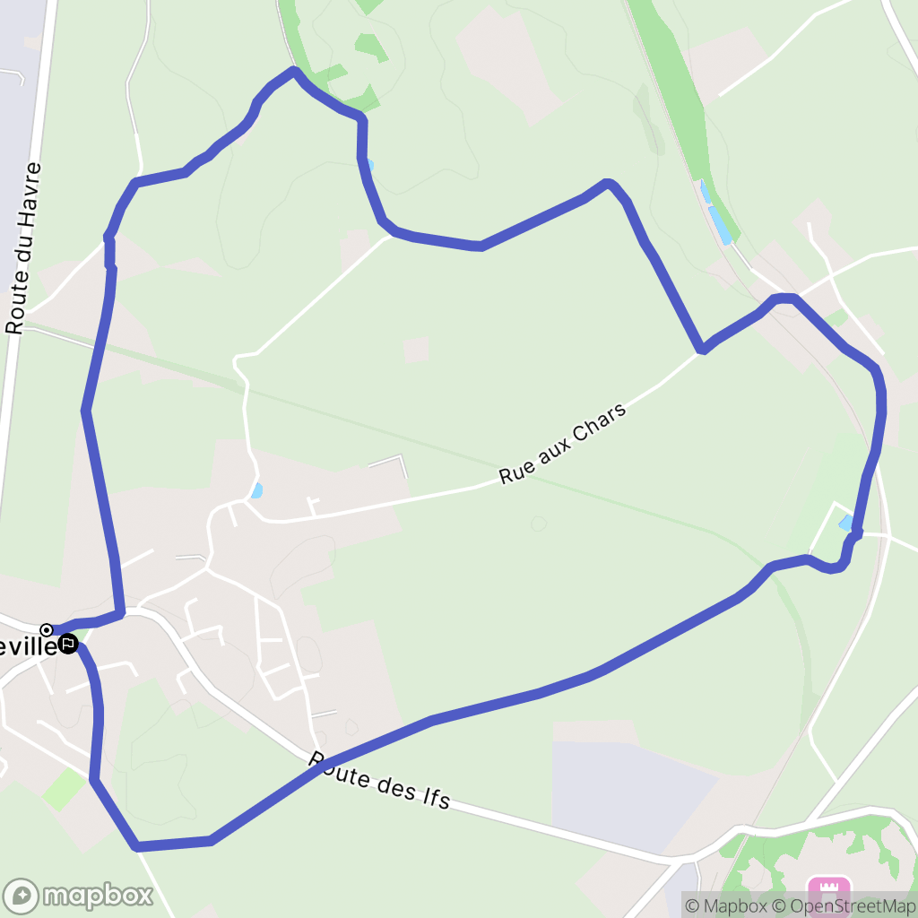 Épreville : carte du parcours de randonnée - France