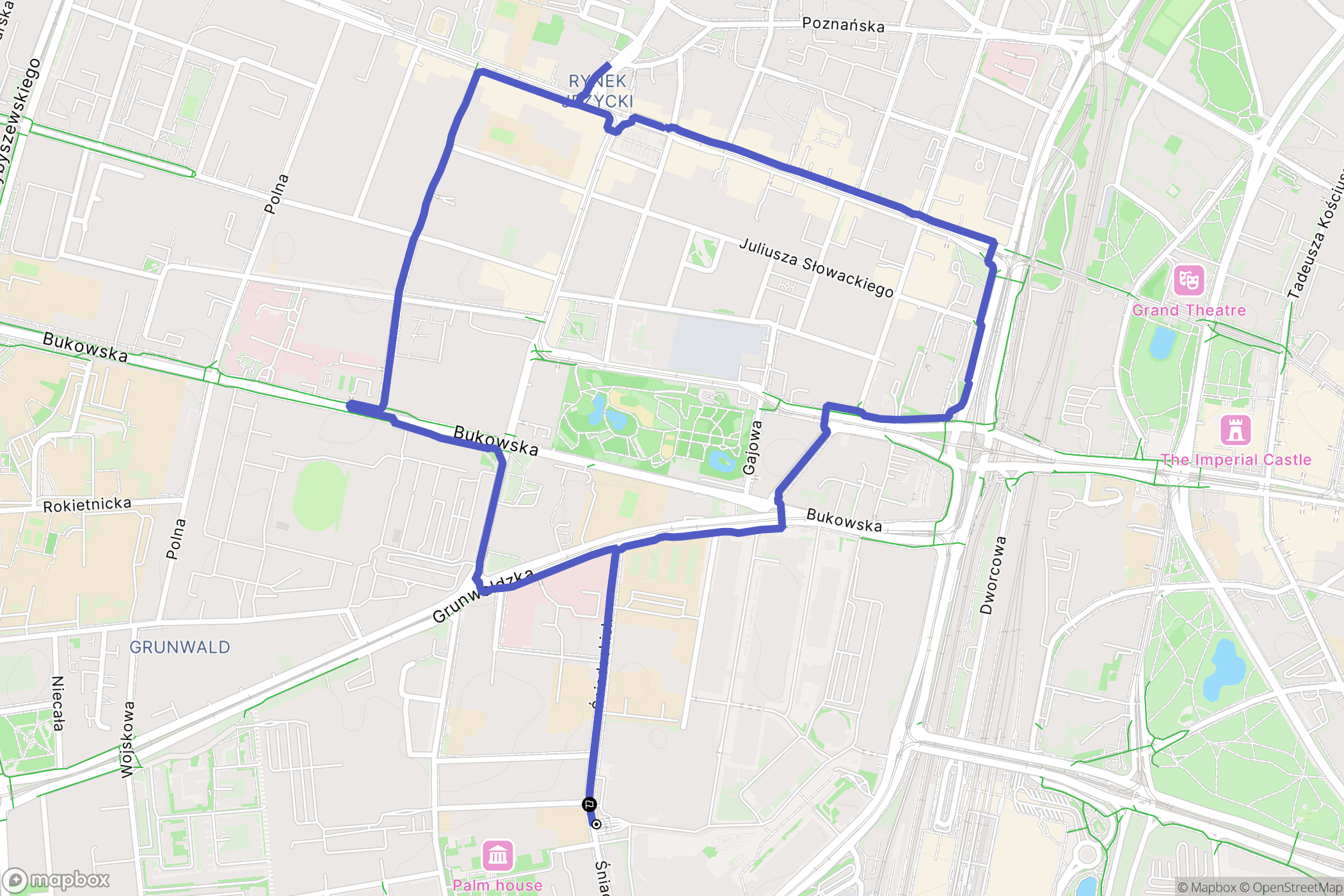 Poznań: mapa trasy - Poland
