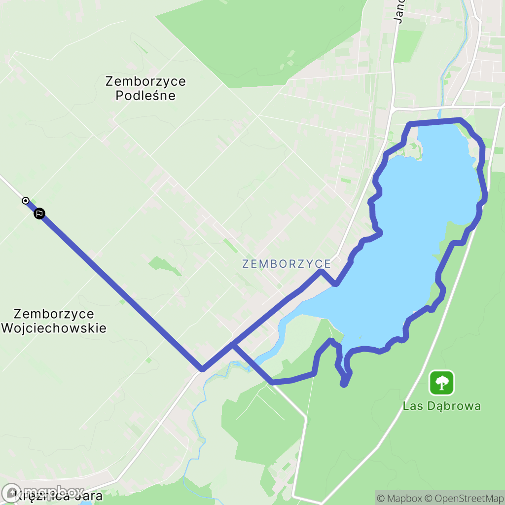 Zemborzyce Dolne: mapa trasy - Poland