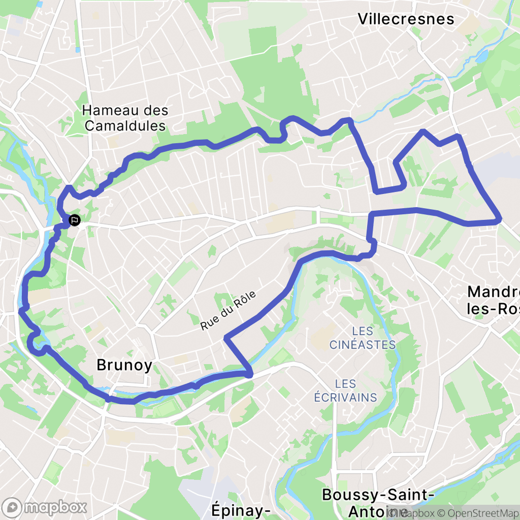 Yerres : carte du parcours de randonnée - France