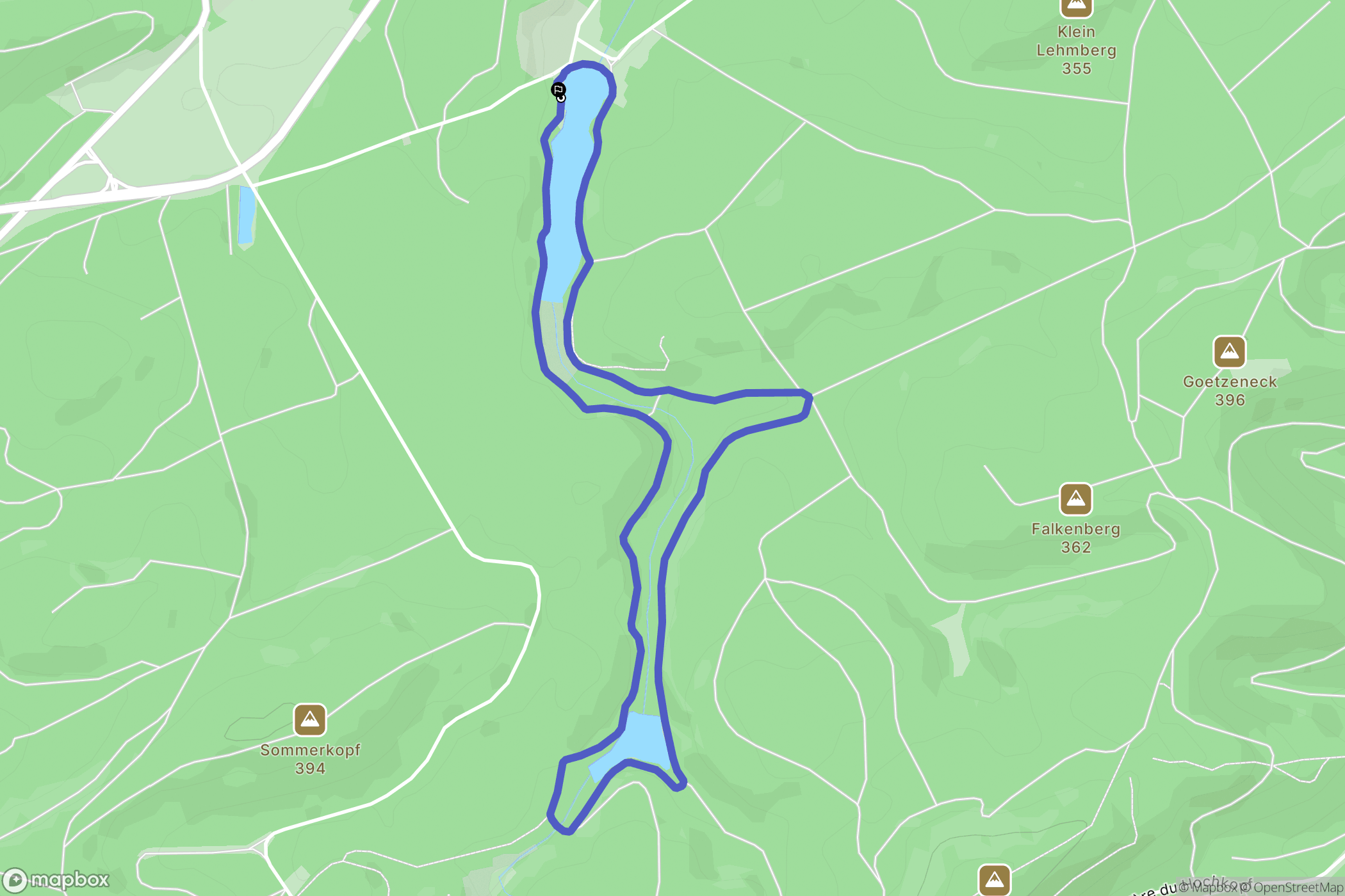 Bitche : carte du parcours de randonnée - France