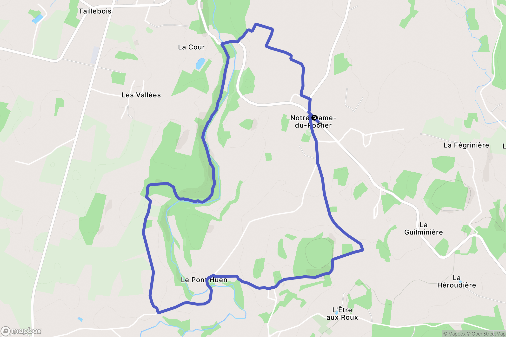 Athis-Val de Rouvre : carte du parcours de randonnée - France