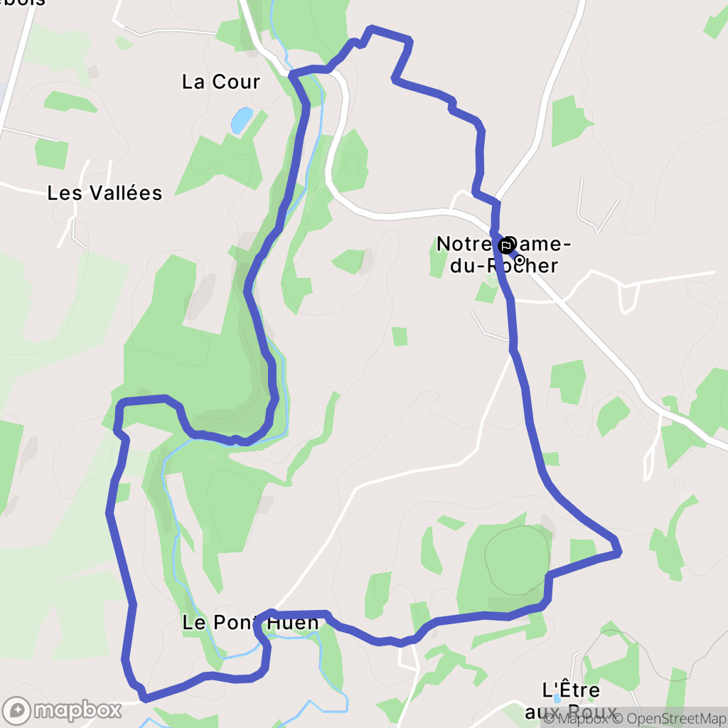Athis-Val de Rouvre : carte du parcours de randonnée - France
