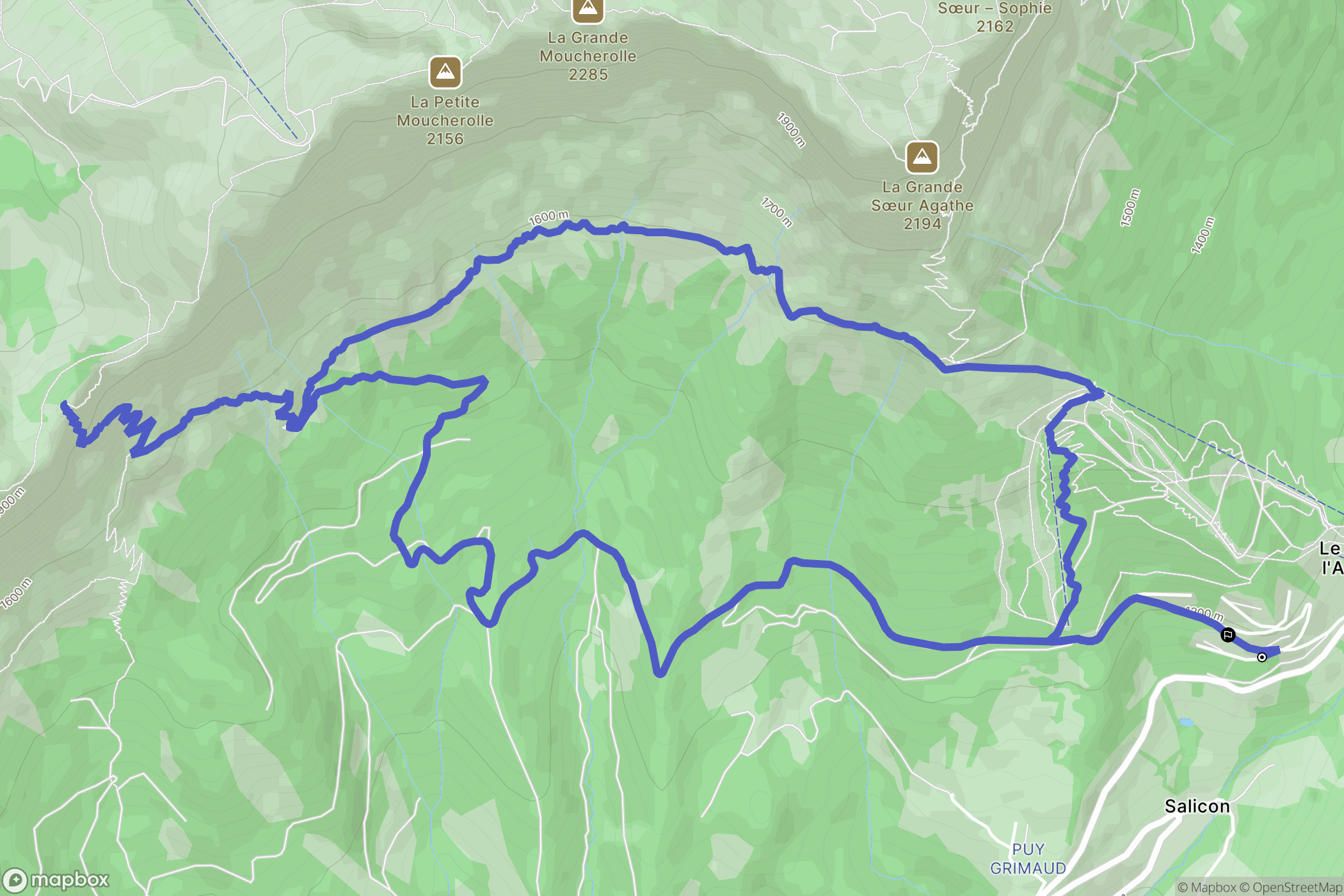 Château-Bernard : carte du parcours de randonnée - France