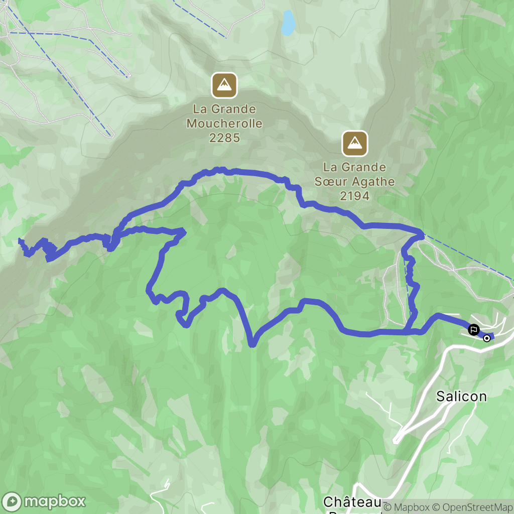 Château-Bernard : carte du parcours de randonnée - France