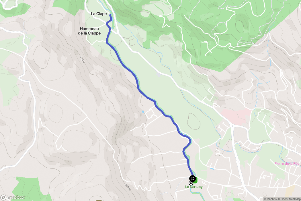 Draguignan : carte du parcours de randonnée - France