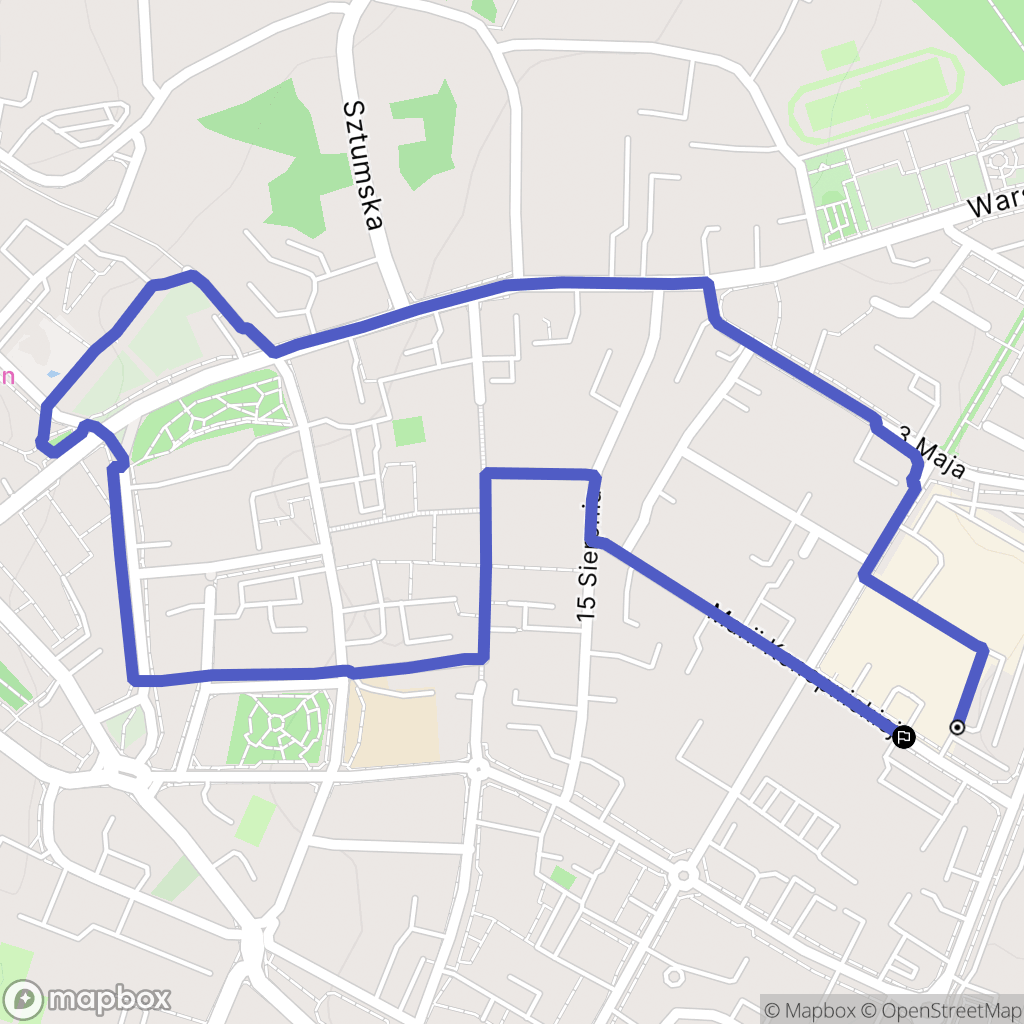 Kwidzyn: mapa trasy - Poland