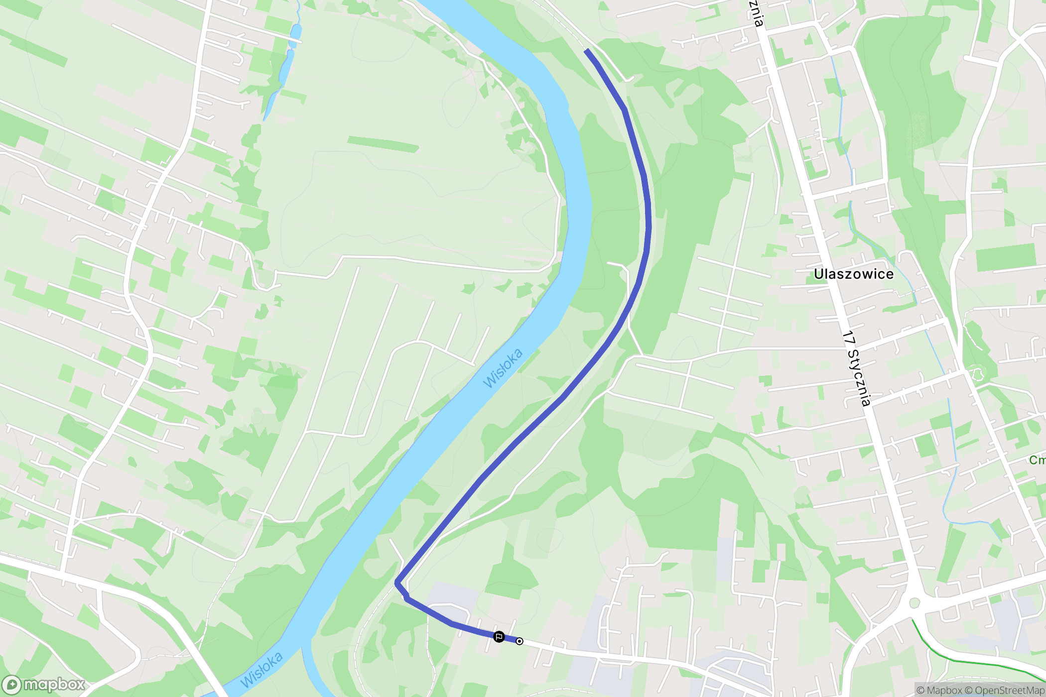 Jasło: mapa trasy - Poland
