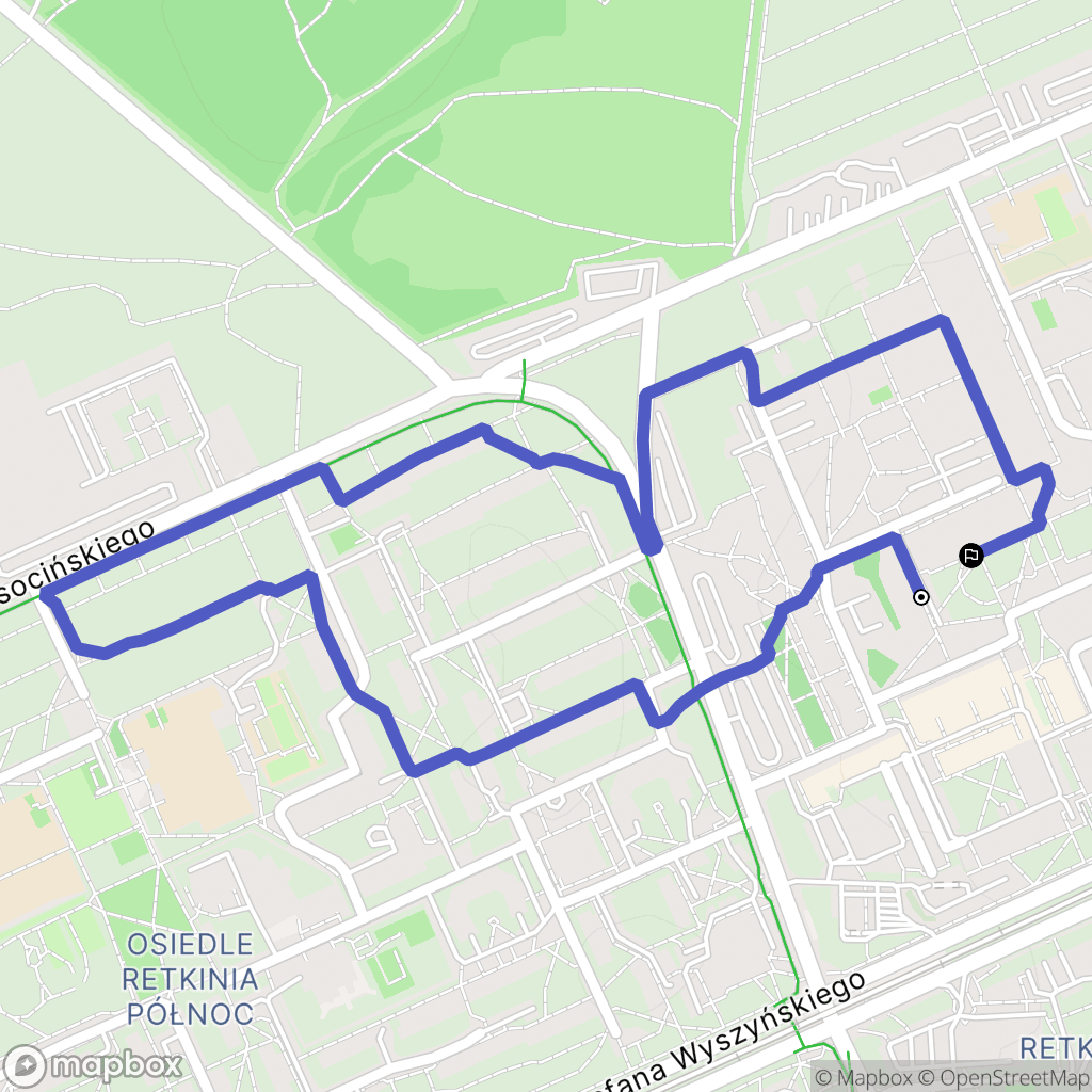 Łódź: mapa trasy - Poland
