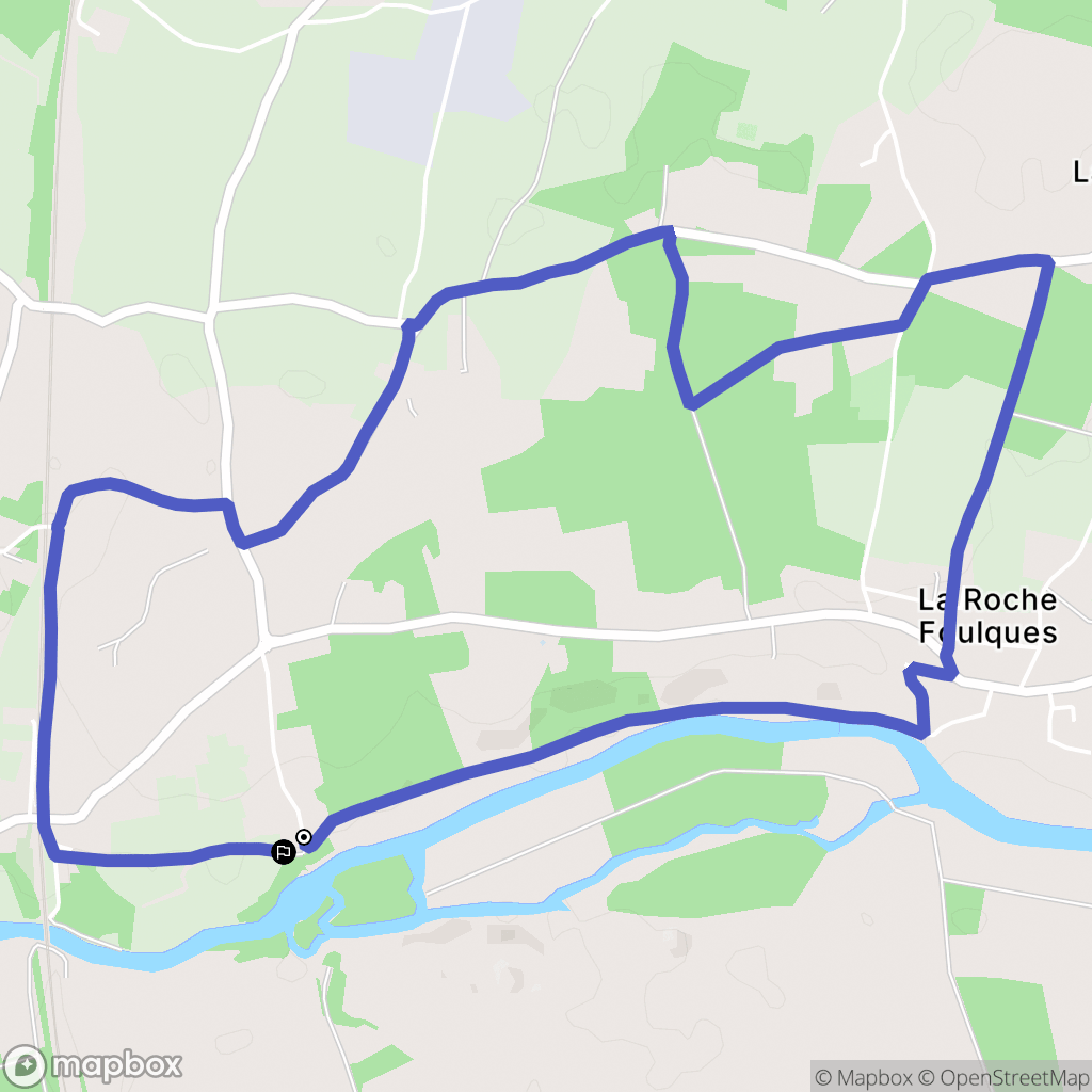 Briollay : carte du parcours de randonnée - France