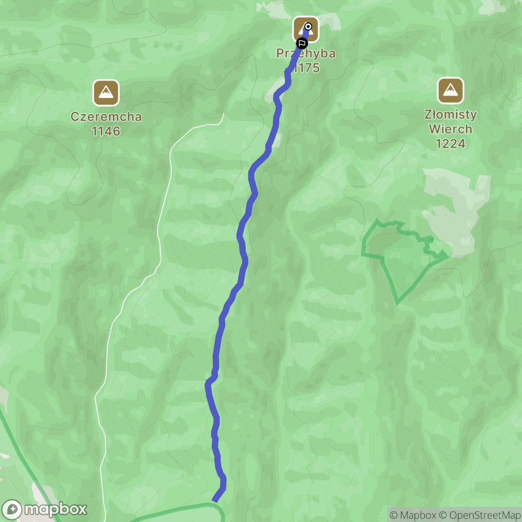 Przysietnica: mapa trasy - Poland