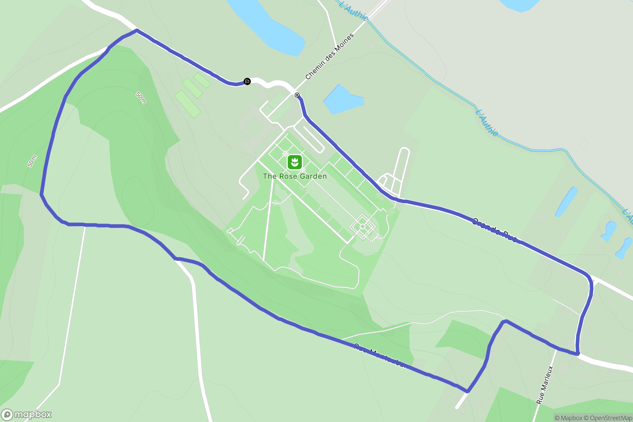 Argoules : carte du parcours de randonnée - France