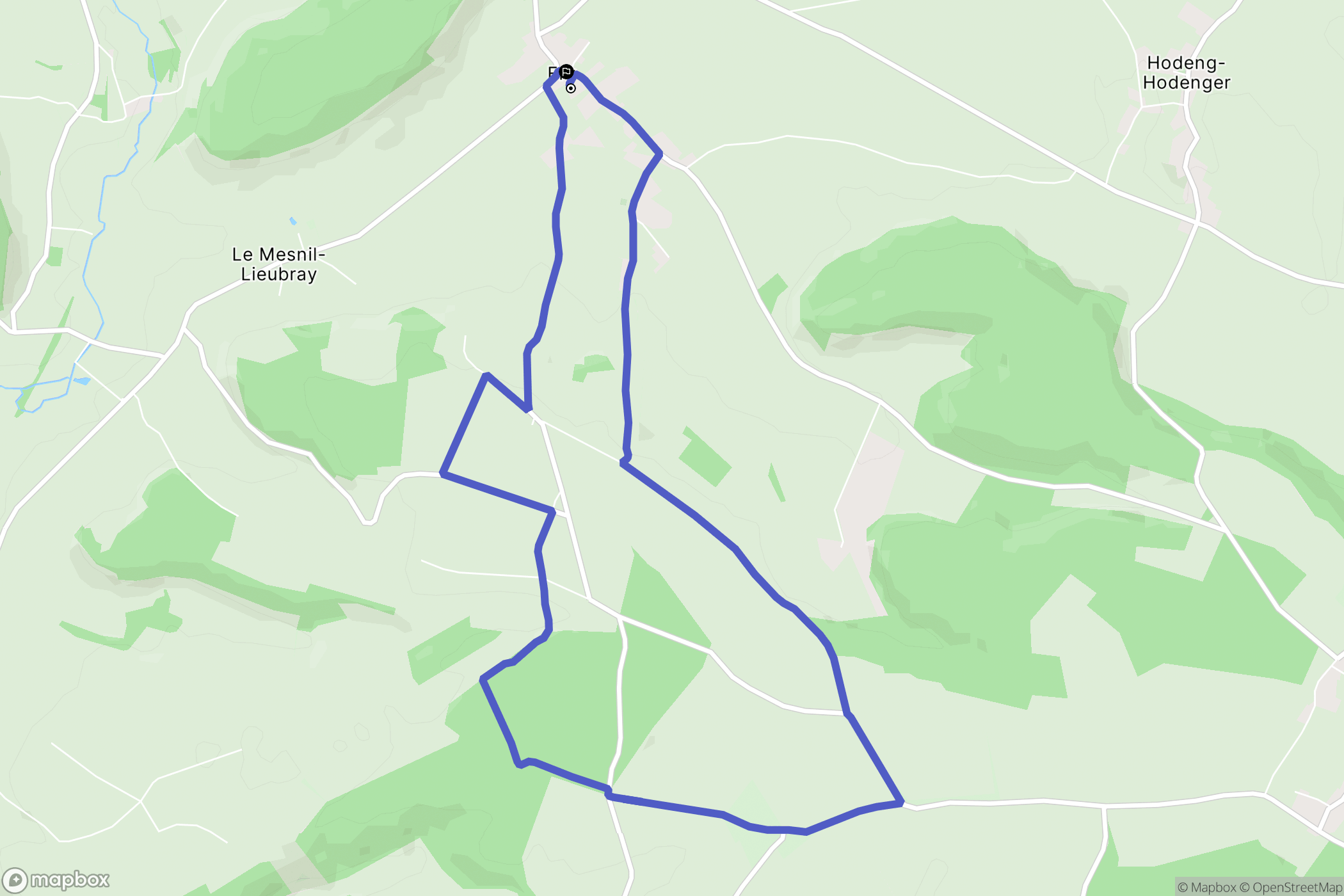 Fry : carte du parcours de randonnée - France