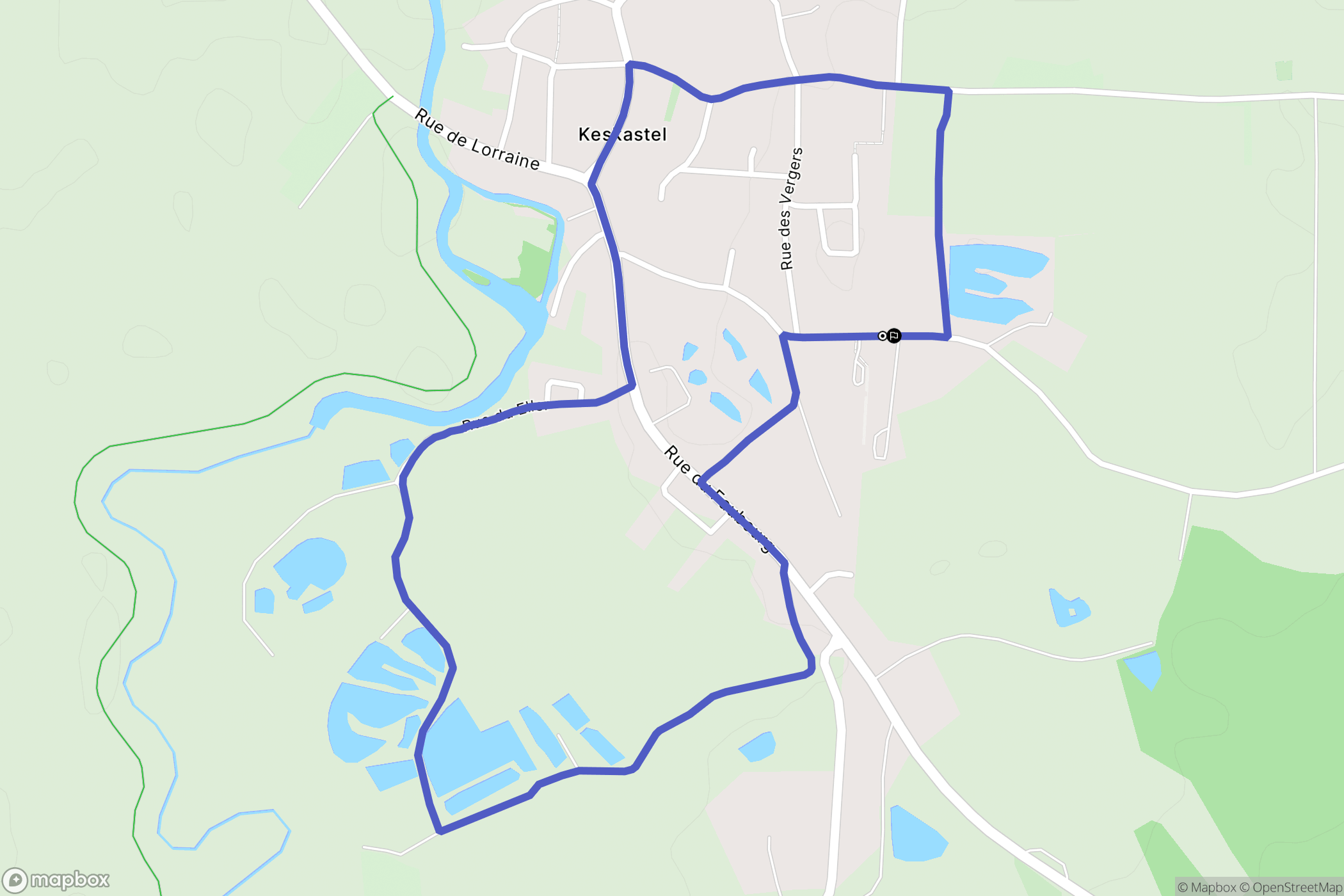 Keskastel : carte du parcours de randonnée - France