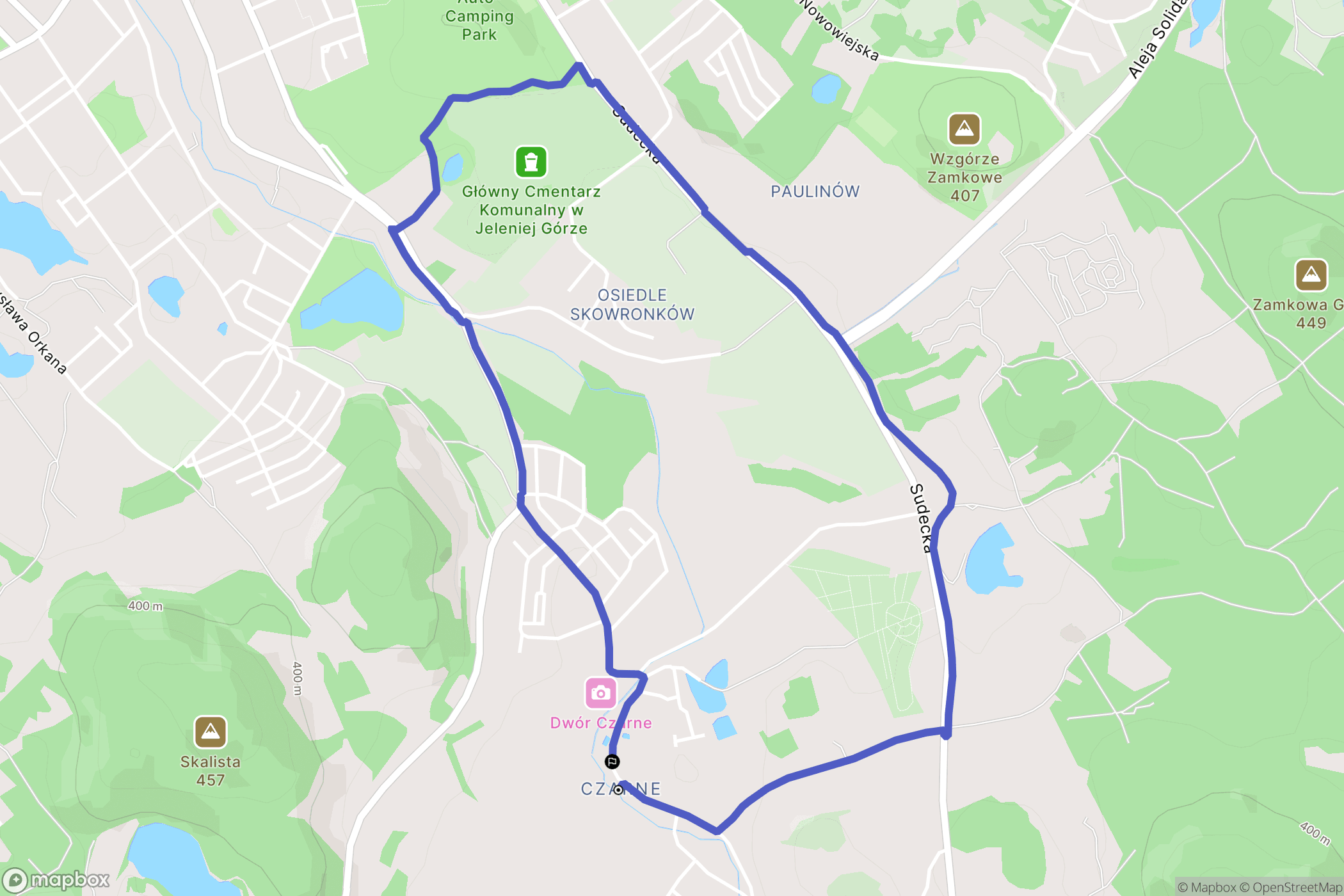 Jelenia Góra: mapa trasy - Poland