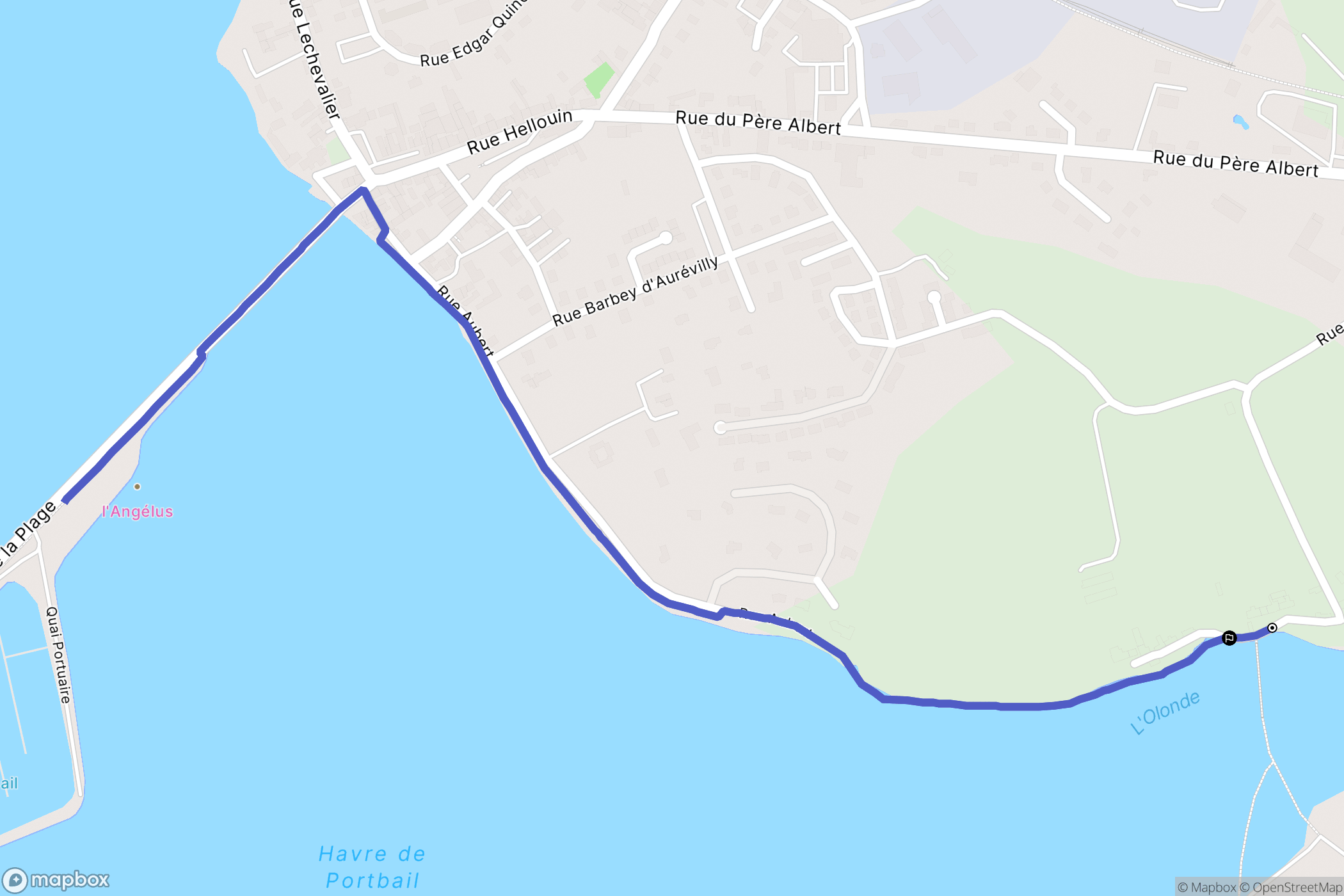Port-Bail-sur-Mer : carte du parcours de randonnée - France