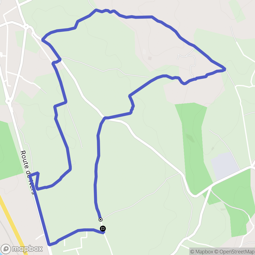 Ners : carte du parcours de randonnée - France