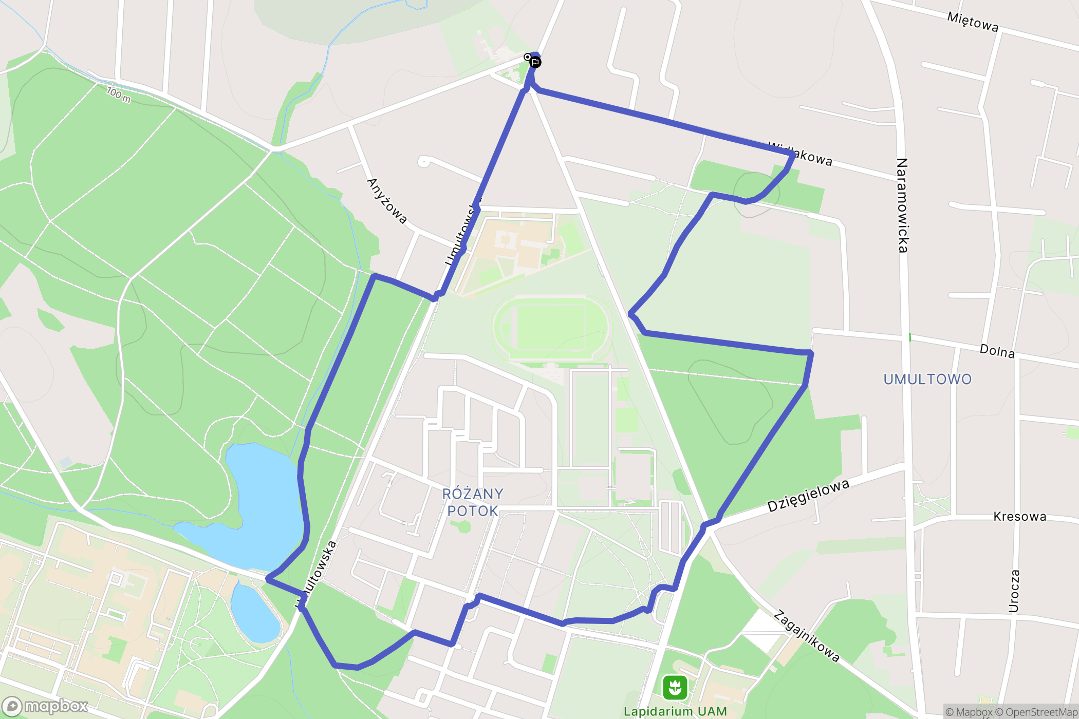 Poznań: mapa trasy - Poland