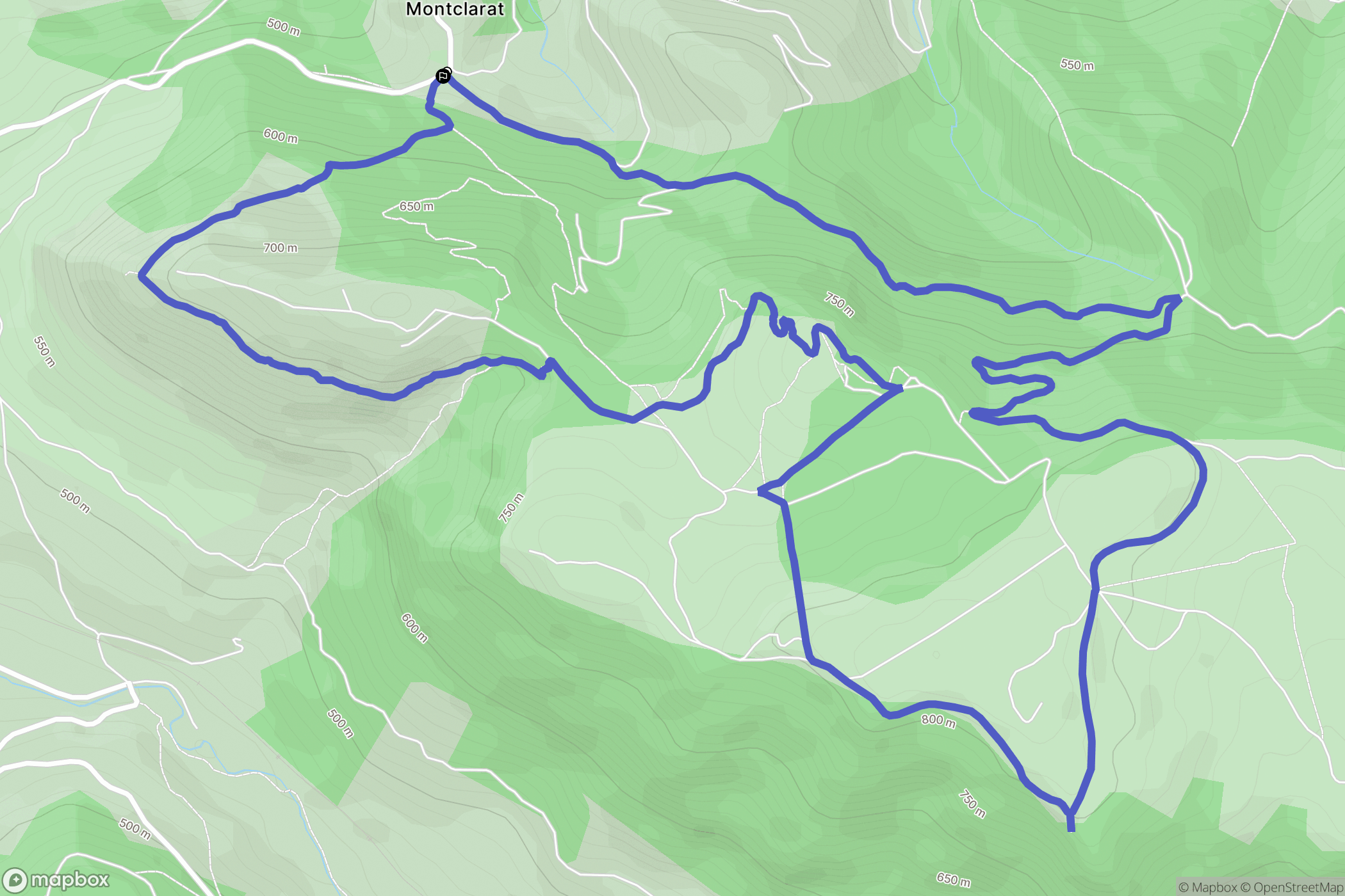 Saint-Rome-de-Cernon : carte du parcours de randonnée - France