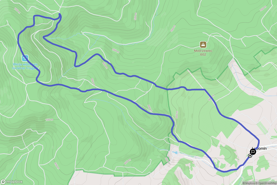 Lubomin: mapa trasy - Poland