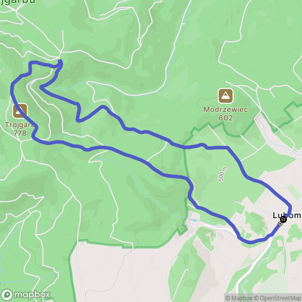 Lubomin: mapa trasy - Poland