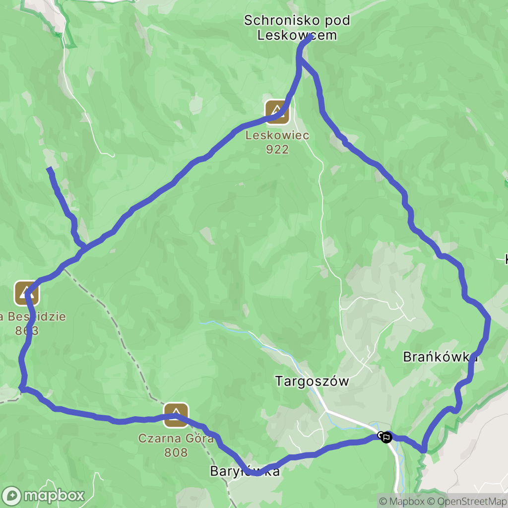 Targoszów: mapa trasy - Poland