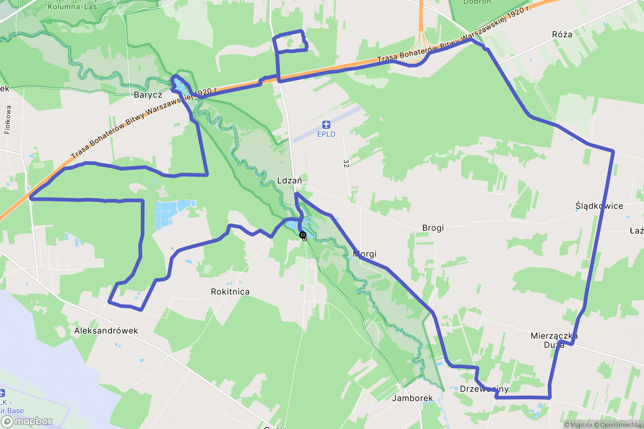 Rokitnica: mapa trasy - Poland