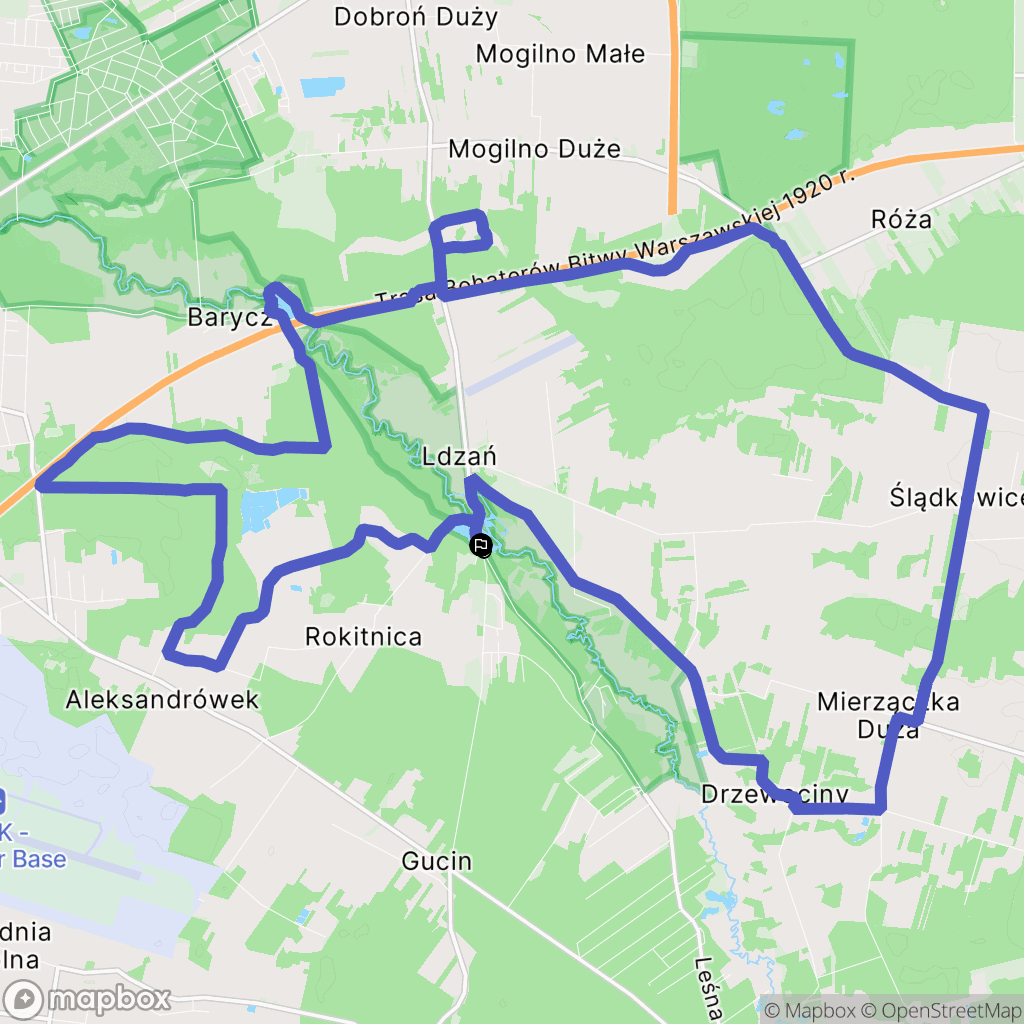 Rokitnica: mapa trasy - Poland