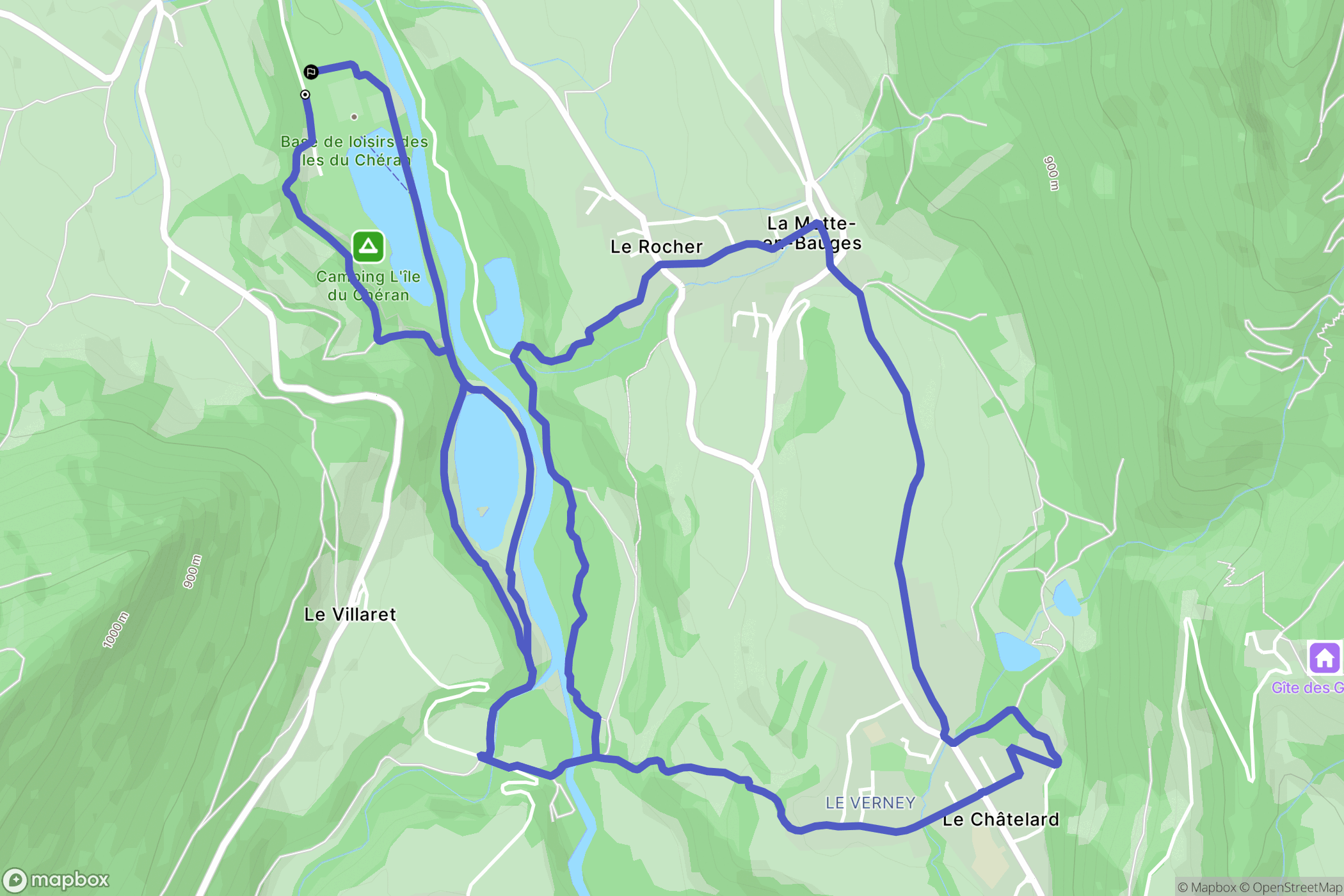 Lescheraines : carte du parcours de randonnée - France
