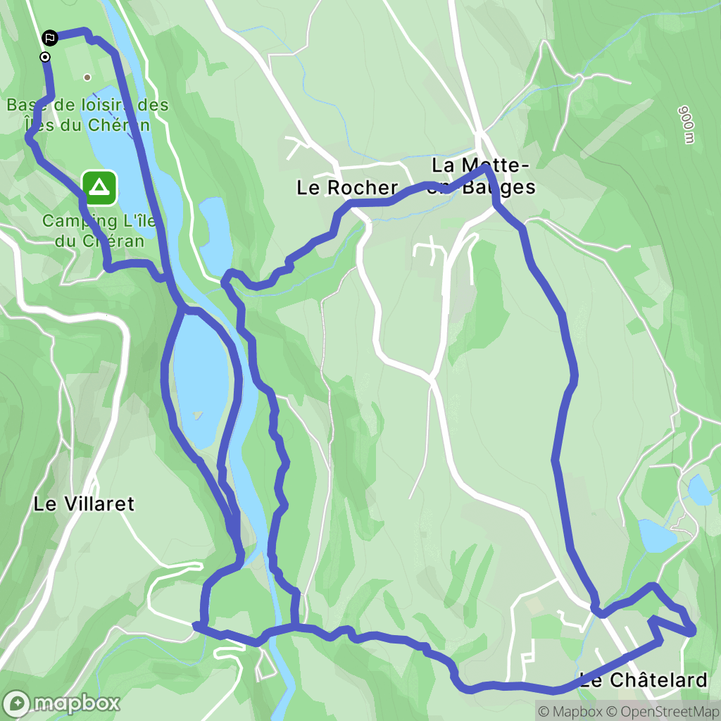 Lescheraines : carte du parcours de randonnée - France