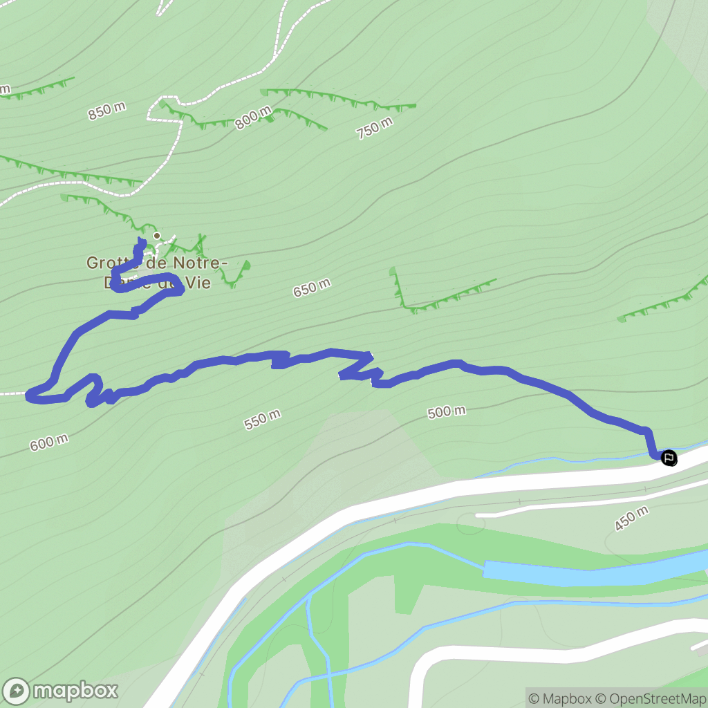 Fuilla : carte du parcours de randonnée - France