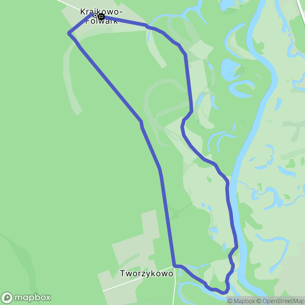 Krajkowo: mapa trasy - Poland