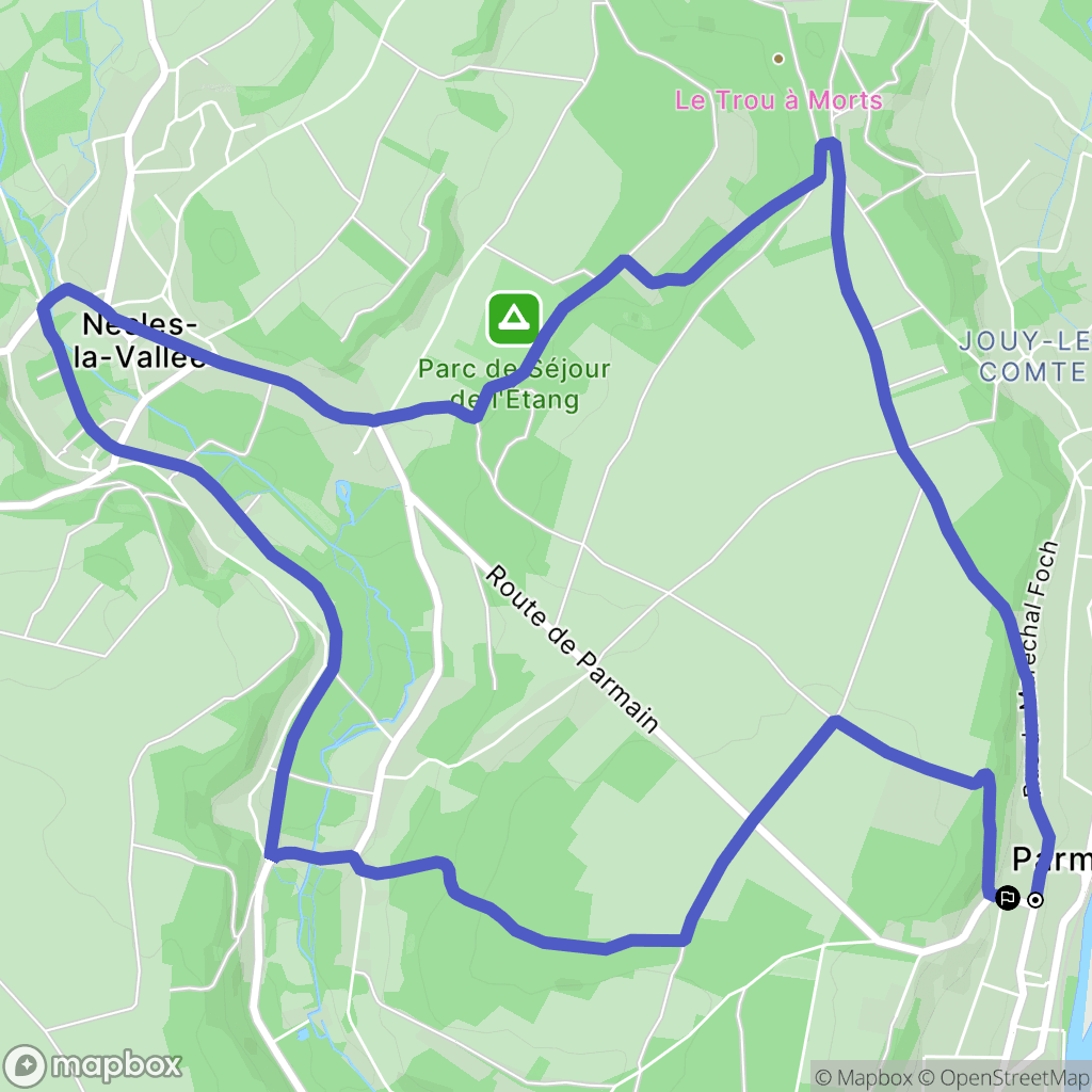 Parmain : carte du parcours de randonnée - France
