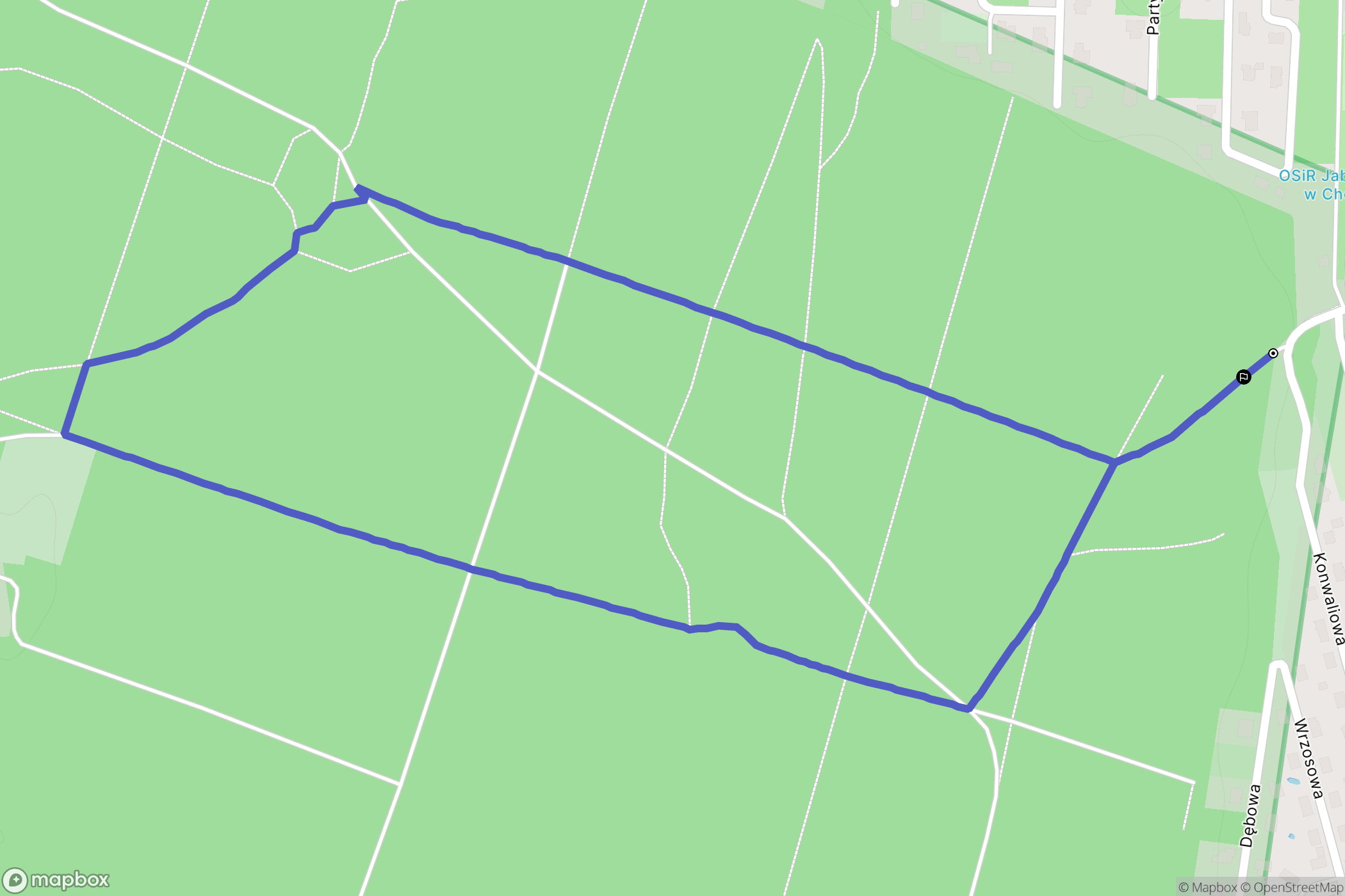 Chotomów: mapa trasy - Poland