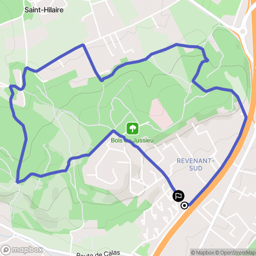 Bouc-Bel-Air : carte du parcours de randonnée - France