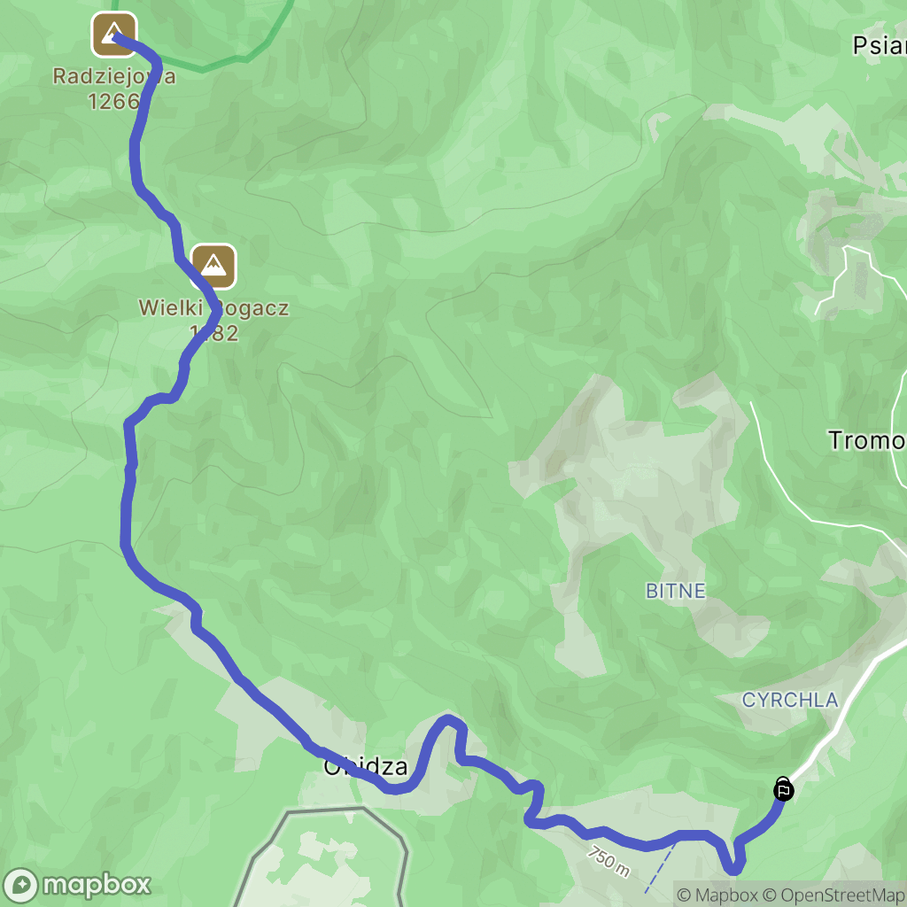 Piwniczna-Zdrój: mapa trasy - Poland